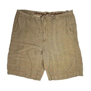 COPY - Tommy Bahama Mens Shorts 36 Chino Linen Silk Glen Plaid Golf Preppy Spri…